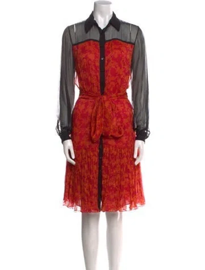 Pre-owned Sophie Theallet Silk Midi Length Dress In Red