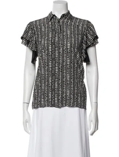 Pre-owned Sophie Theallet Silk Patterned Blouse In Multi