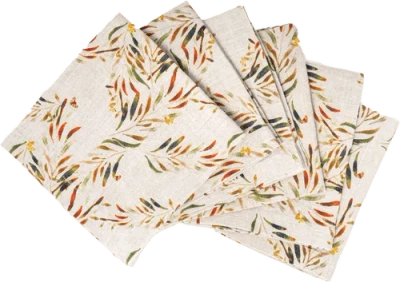 Sophie Williamson Design 6 Organic Linen Napkins In Red