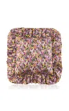 Sophie Williamson Design Cotton Ruffled Pillow Cover In Multi