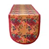 Sophie Williamson Design Orange / Red Small Table Runner Golden Orange And Fuchsia With A Bold Flower Print In Multi