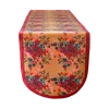 Sophie Williamson Design Orange / Red Small Table Runner Golden Orange And Fuchsia With A Bold Flower Print In Red