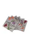 Sophie Williamson Design Picnic On The Meadow Set-of-six Cotton Napkins