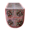 Sophie Williamson Design Pink Large Table Runner In Dusty Lilac With Romantic Roses And Bold Lines In Pink