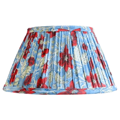 Sophie Williamson Design Pleated Lampshade Geraldine In Blue