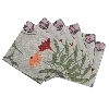 Sophie Williamson Design Set Of Six Napkins In Large Bold Flower Print On Light Grey Offcut Version In Multi