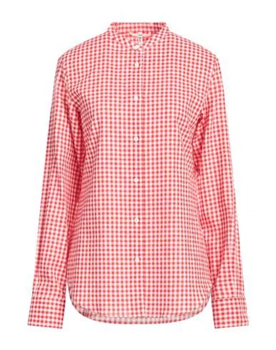 Sophie Woman Shirt Red Size 10 Linen, Cotton