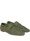 Sophique Essenziale Suede Penny Loafers In Green