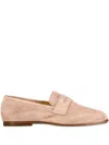 Sophique Essenziale Penny Suede Loafers In Pink