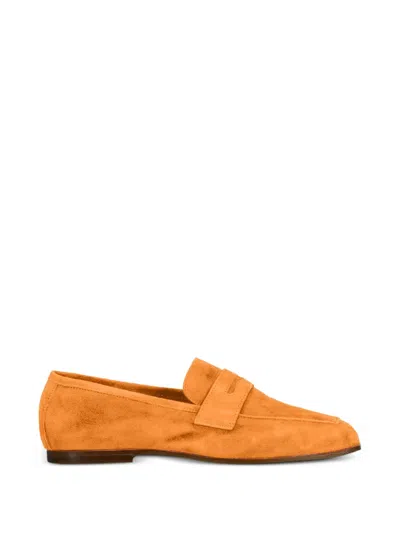 Sophique Essenziale Suede Loafers In Orange