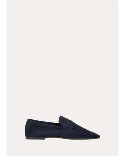 Sophique Essenziale Suede Penny Loafers In Blue
