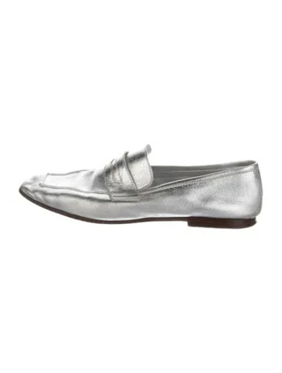 Pre-owned Sophique Leather Loafers In Silver