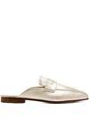Sophique Milano Metallic Leather Mules In Gold