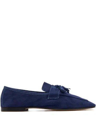 Sophique Milano Tassel-embellished Loafers In Blue