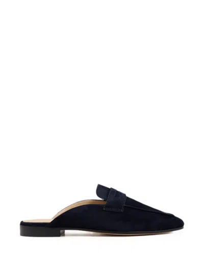 Sophique Riviera Suede Slippers In Black