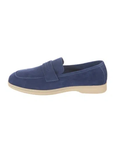 Pre-owned Sophique Suede Loafers In Blue