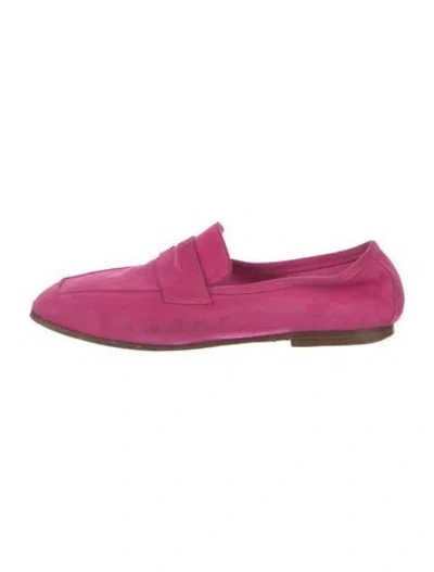 Pre-owned Sophique Suede Loafers In Pink