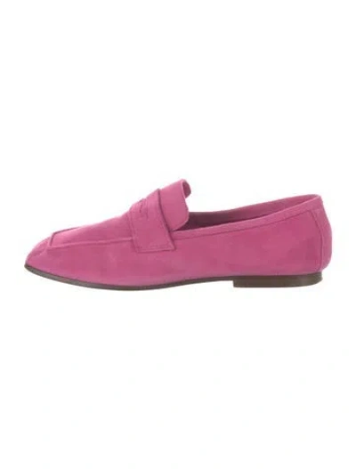 Pre-owned Sophique Suede Loafers In Pink
