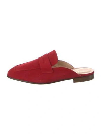 Pre-owned Sophique Suede Mules In Red