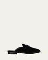 Sophique Velvet Loafer Mules In Black