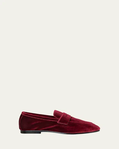 Sophique Velvet Penny Loafers In Multi