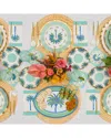 Sophistiplate Preppy Palm 88pc Table Setting - Service For 16 In Multi