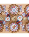 Sophistiplate Bleu Strawberries 88pc Table Setting - Service For 16