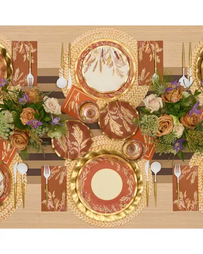 Sophistiplate Harvest Wheat 88pc Table Setting - Service For 16 In Brown