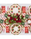 Sophistiplate Joyful Christmas 88 Pc Table Setting - Service For 16 In Red