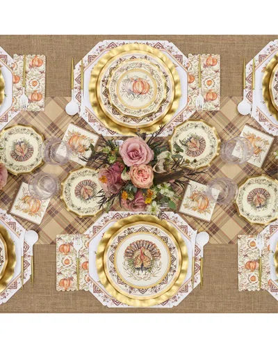 Sophistiplate Turkey & Gourds 88 Pc Table Setting - Service For 16 In Multi