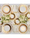 Sophistiplate Gold & White 112pc Table Setting: Service For 16