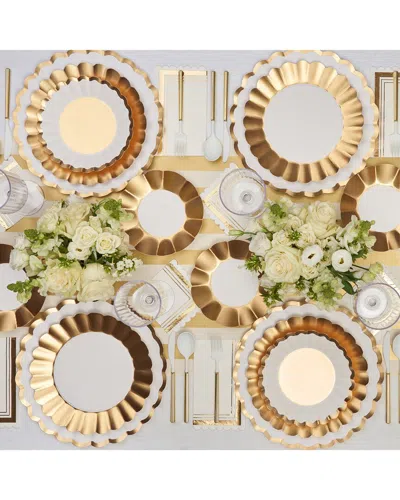 Sophistiplate White & Gold 88pc Table Setting - Service For 16