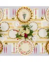 Sophistiplate Winter Blossom 124 Pc Table Setting - Service For 16 In Gold