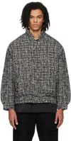 Sophnet Black & White Moulin Zip Jacket In Black