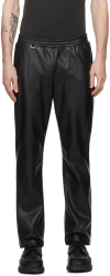 Sophnet Black Standard Easy Faux-leather Trousers In Black