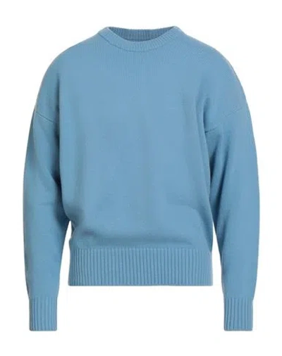 Sophnet Man Sweater Light Blue Size L Wool, Cashmere