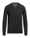 Sopi Man Sweater Steel Grey Size 46 Wool In Grey