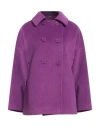 Sopi Woman Coat Mauve Size 8 Polyester In Purple