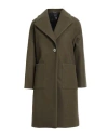 Sopi Woman Coat Military Green Size 10 Polyester In Green