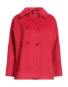 Sopi Woman Coat Red Size 12 Polyester In Red
