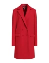 Sopi Woman Coat Red Size 12 Polyester In Red