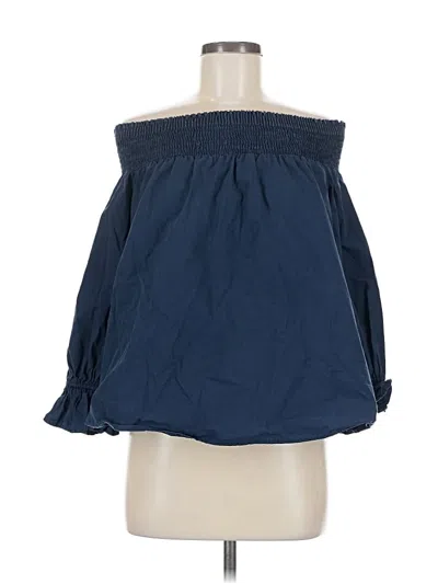 Pre-owned Soprano 3/4 Sleeve Blouse In Blue