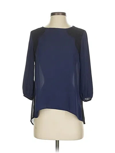 Pre-owned Soprano 3/4 Sleeve Blouse In Blue