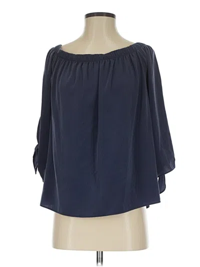 Pre-owned Soprano 3/4 Sleeve Blouse In Blue