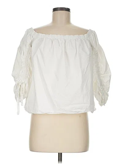 Pre-owned Soprano 3/4 Sleeve Blouse In Ivory