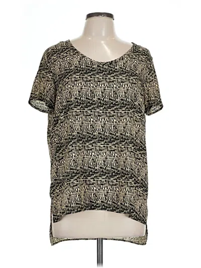 Pre-owned Soprano Short Sleeve Blouse In Gold