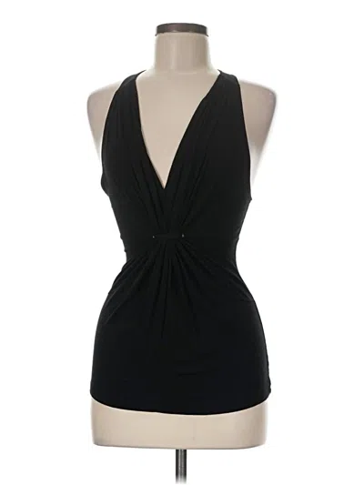 Pre-owned Soprano Tank Top Black Plunge Neckline Tops