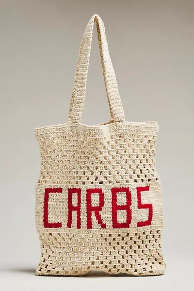 Soraya Hennessy Market Crochet Mesh Tote In Red