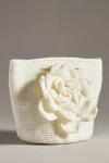 Soraya Hennessy Mini Rose Clutch In White