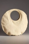 Soraya Hennessy Round Crochet Shoulder Bag In Beige
